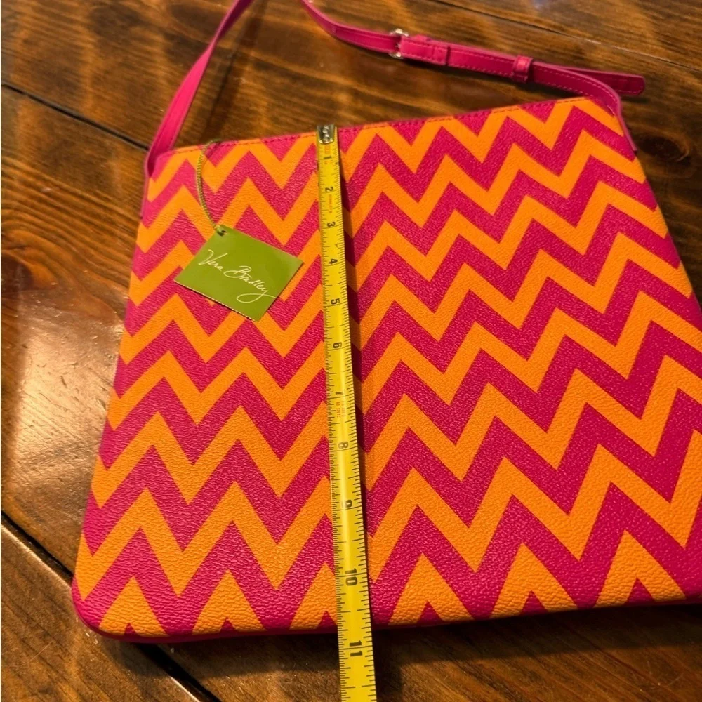 NWT Vera Bradley Ziggy Zags Crossbody Bag Purse & matching tri fold wallet Pink
